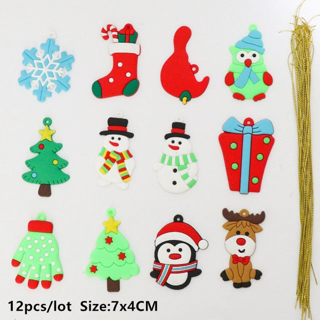 6/12Pcs Gingerbread Man Christmas Tree Ornaments Hanging Pendant Xmas Cute Funny Kid Gift Navidad 2022 Home New Year 2023 Decor