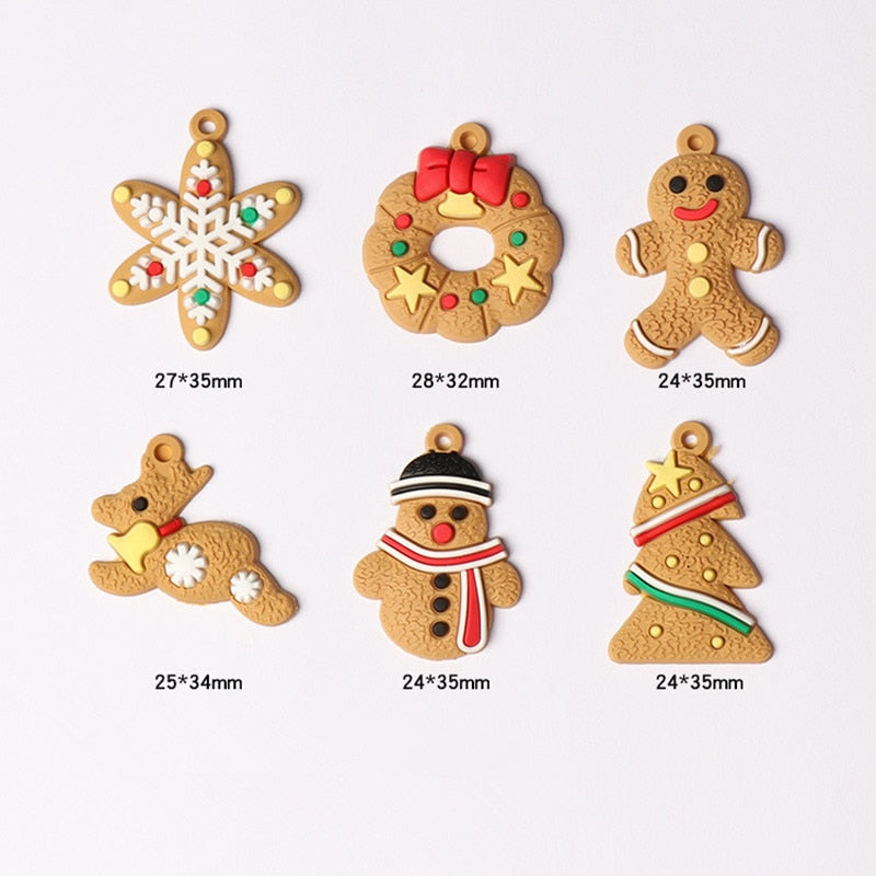 6/12Pcs Gingerbread Man Christmas Tree Ornaments Hanging Pendant Xmas Cute Funny Kid Gift Navidad 2022 Home New Year 2023 Decor